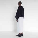 straight skirt with slit by Natascha von Hirschhausen fashion design made in Berlin