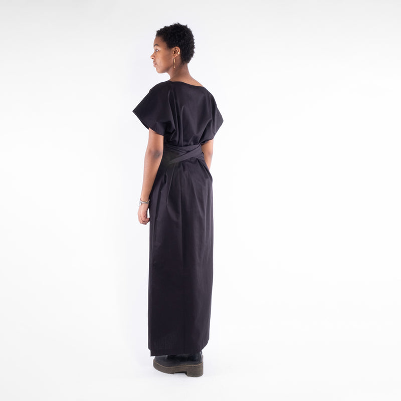long evening gown in black